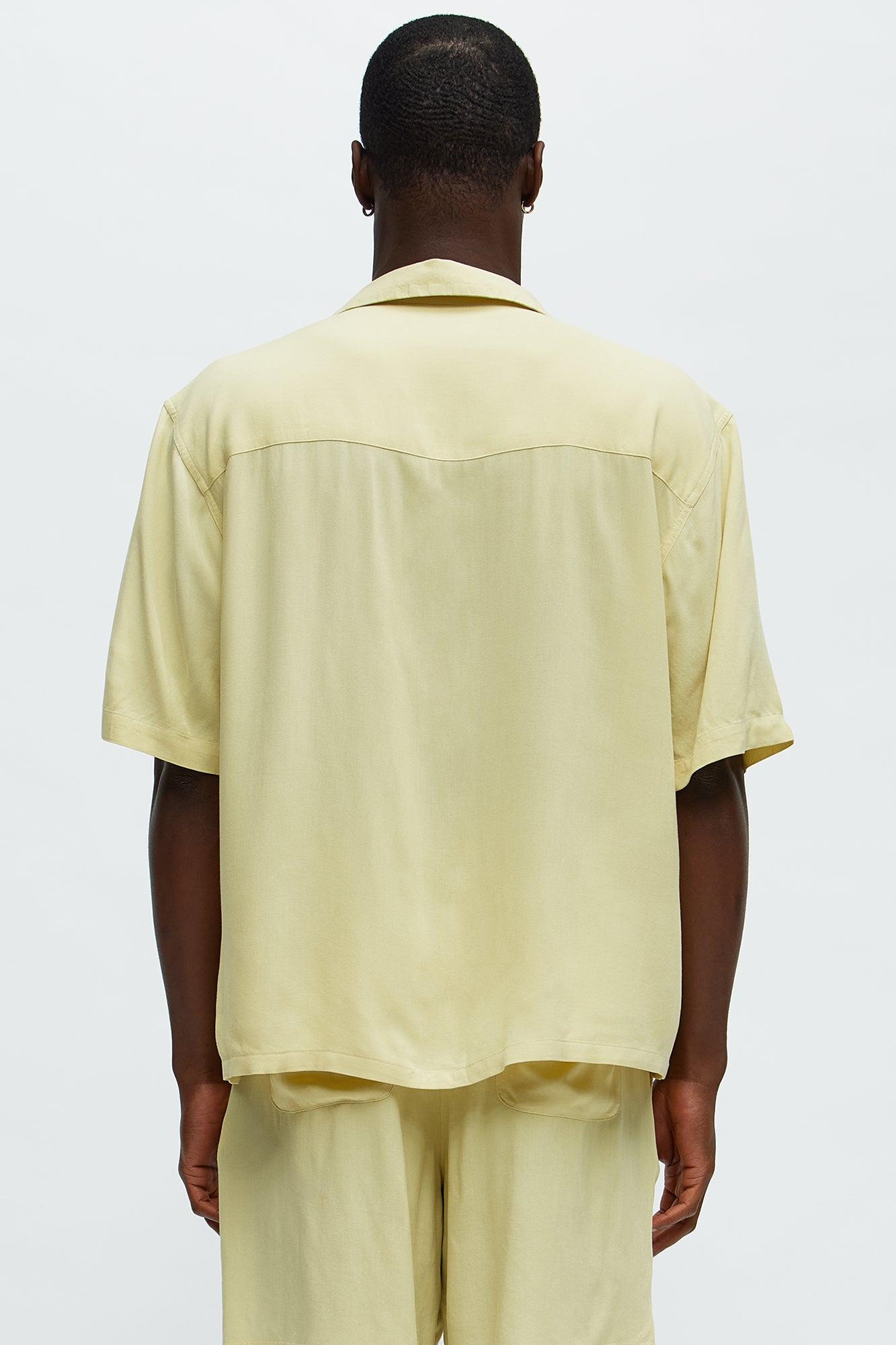 Paradise Set Short Sleeve Button Up Shirt - Lime Male Product Image