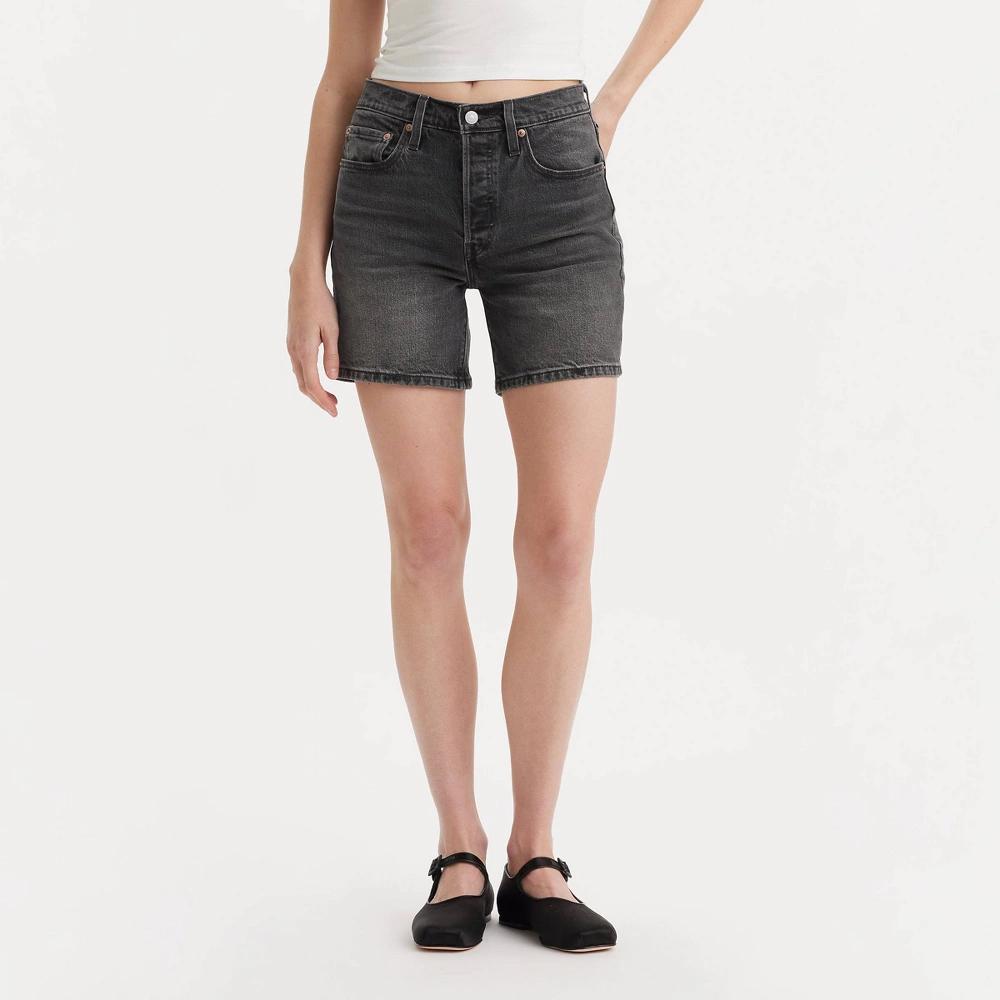 Levi's® Women's 501® Mid-Thigh Shorts - Case Closed 24: High Rise, Denim, Stretch, 6" Inseam, Fly Button Product Image