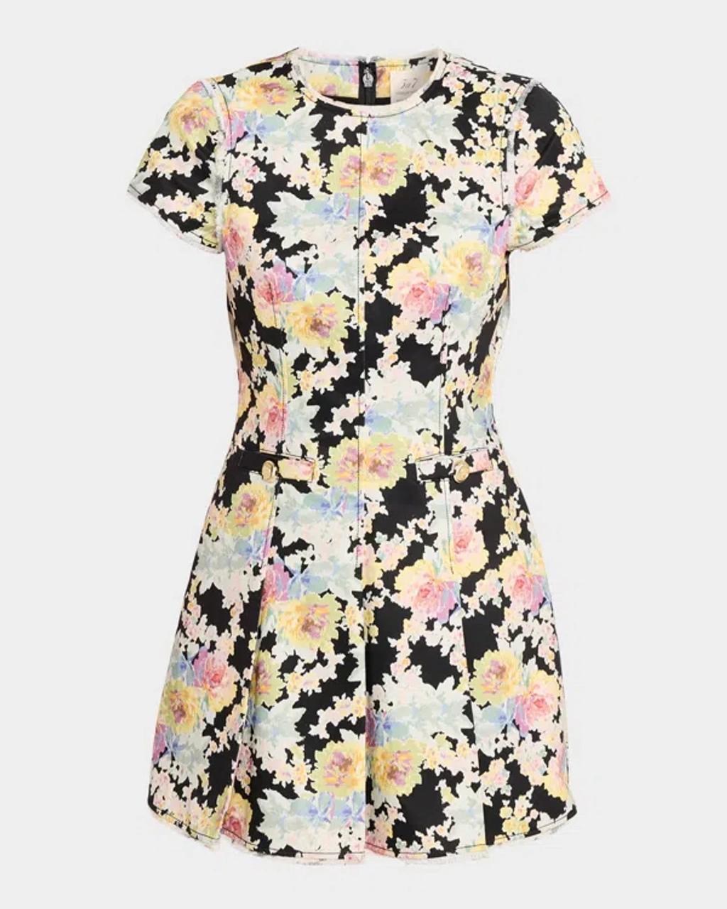 CINQ À SEPT Nova Ikat Bouquet Sheath Minidress In Multi Product Image