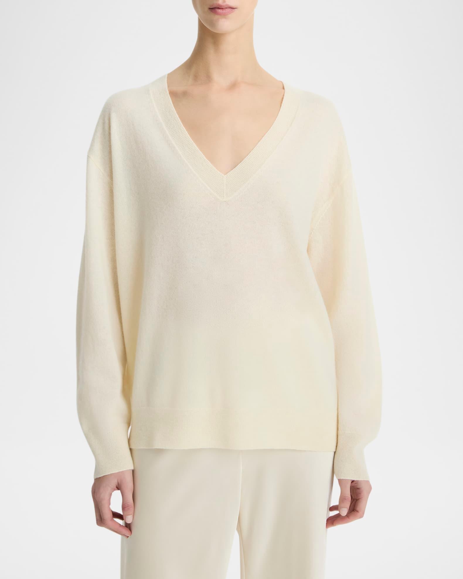 Silk-Cashmere Deep V Sweater Product Image