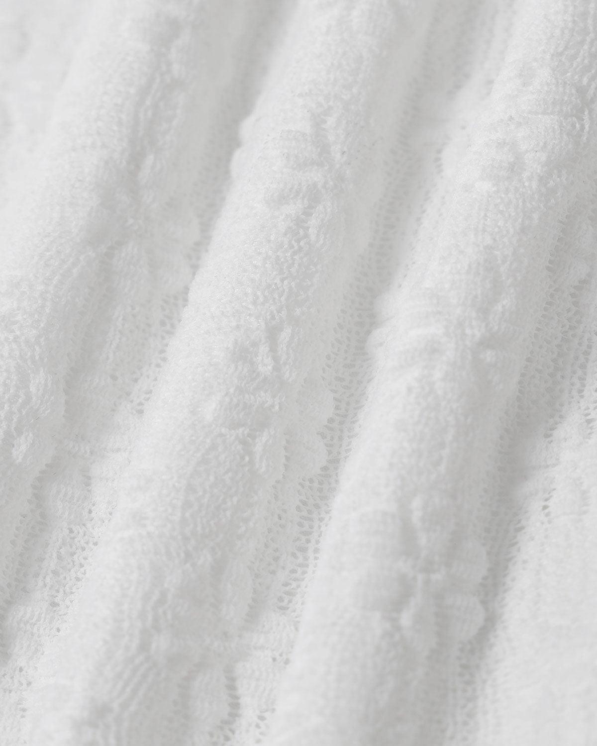 White Jacquard Mermaid Midi Skirt Product Image