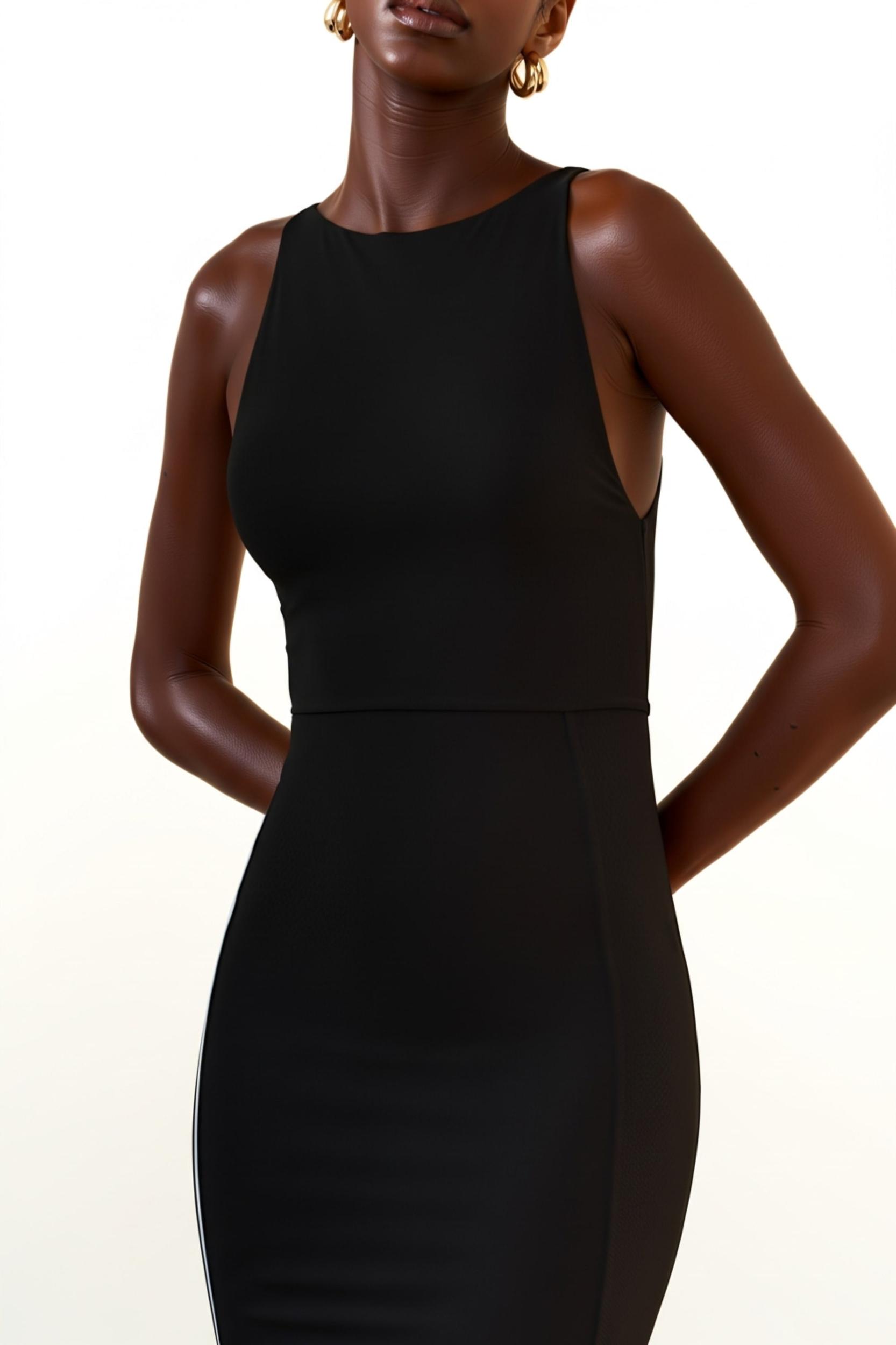 Modal Racerback Maxi Dress in Black Product Image
