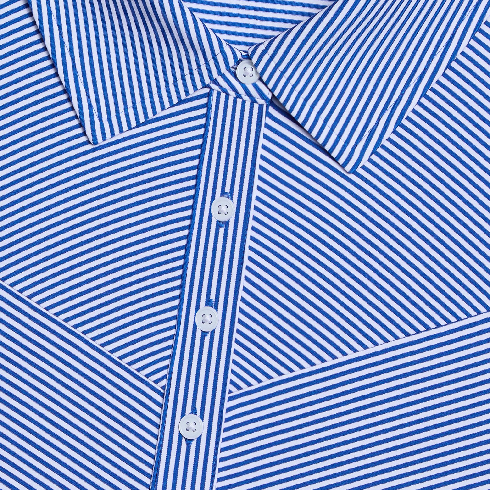 FINE TECH ENGINEERED STRIPE SLEEVELESS POLO Product Image