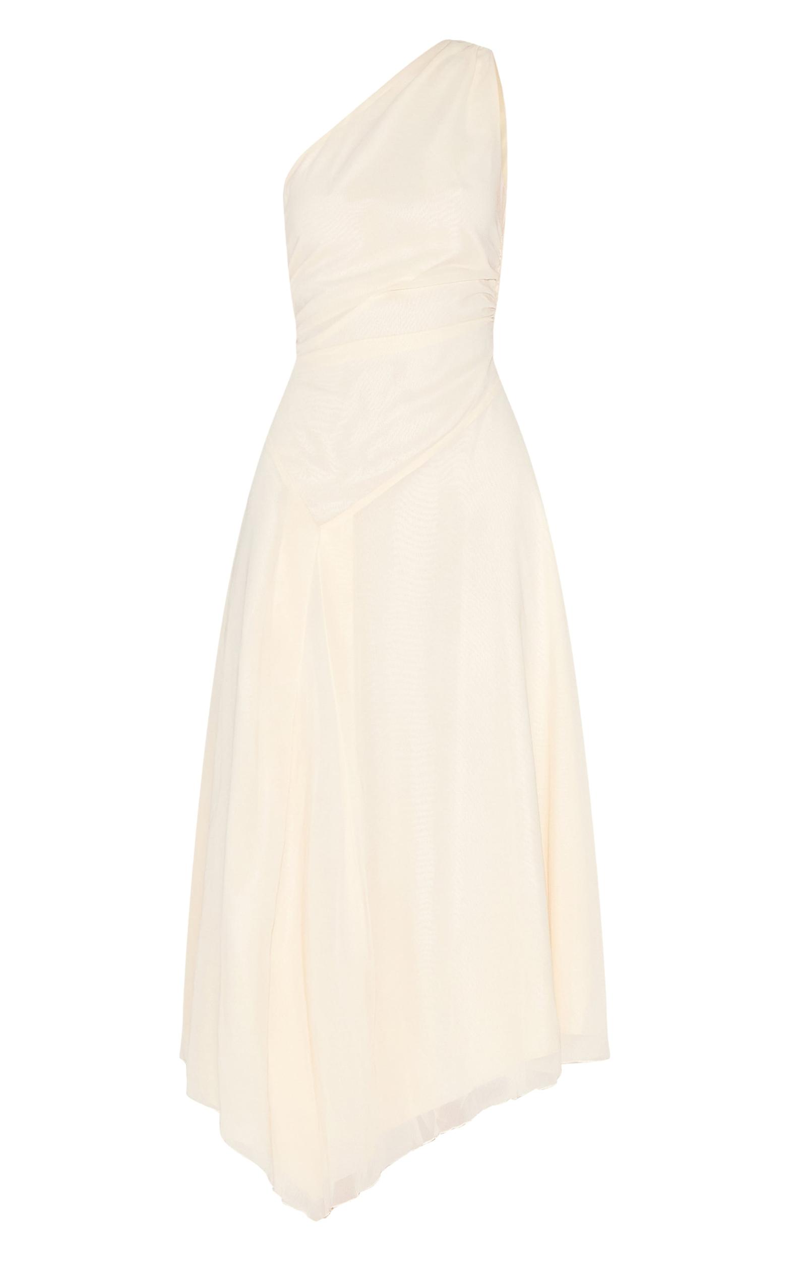 Butter Yellow One Shoulder Maxi Dress Product Image