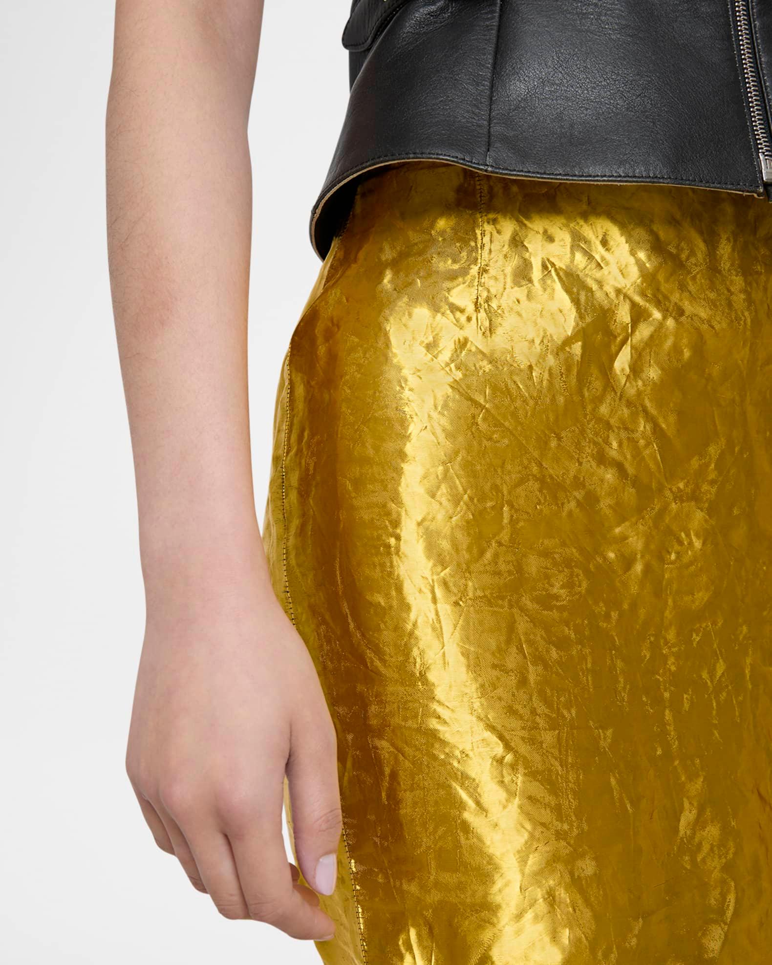 Manuela Crushed Silk Slip Skirt Product Image