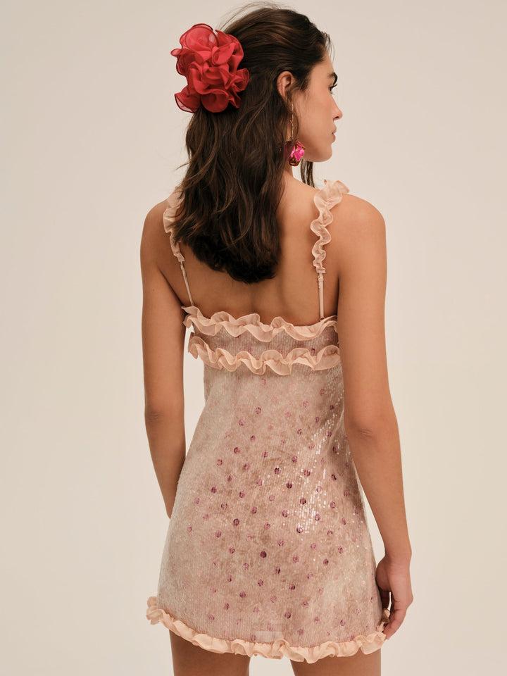 Sophia Sequin Mini Dress — Pink Product Image