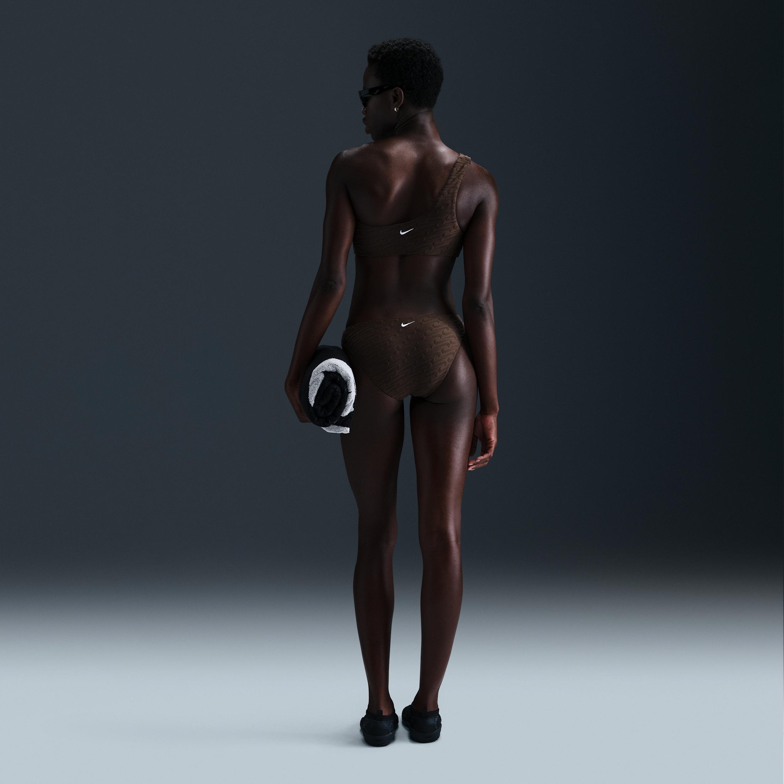 Nike Womens Swim Swoosh Link Terry Asymmetrical Bikini Top | NESSF254-206 Product Image