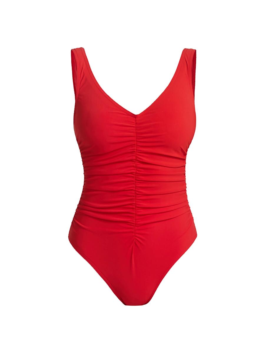 Womens V-Neck Underwire Swimsuit Product Image