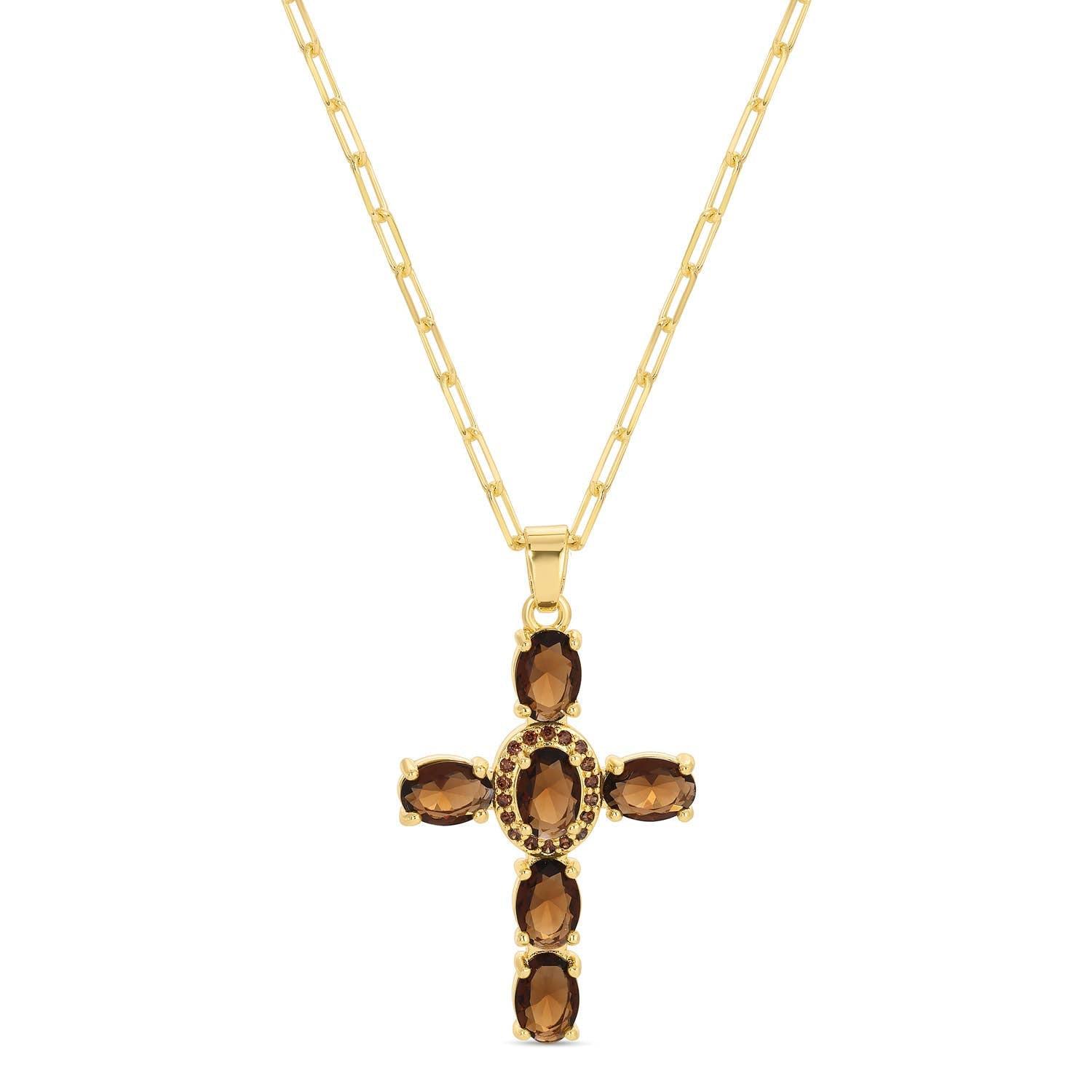 Eye-Catching Cross Pendant With Paperclip Chain Product Image