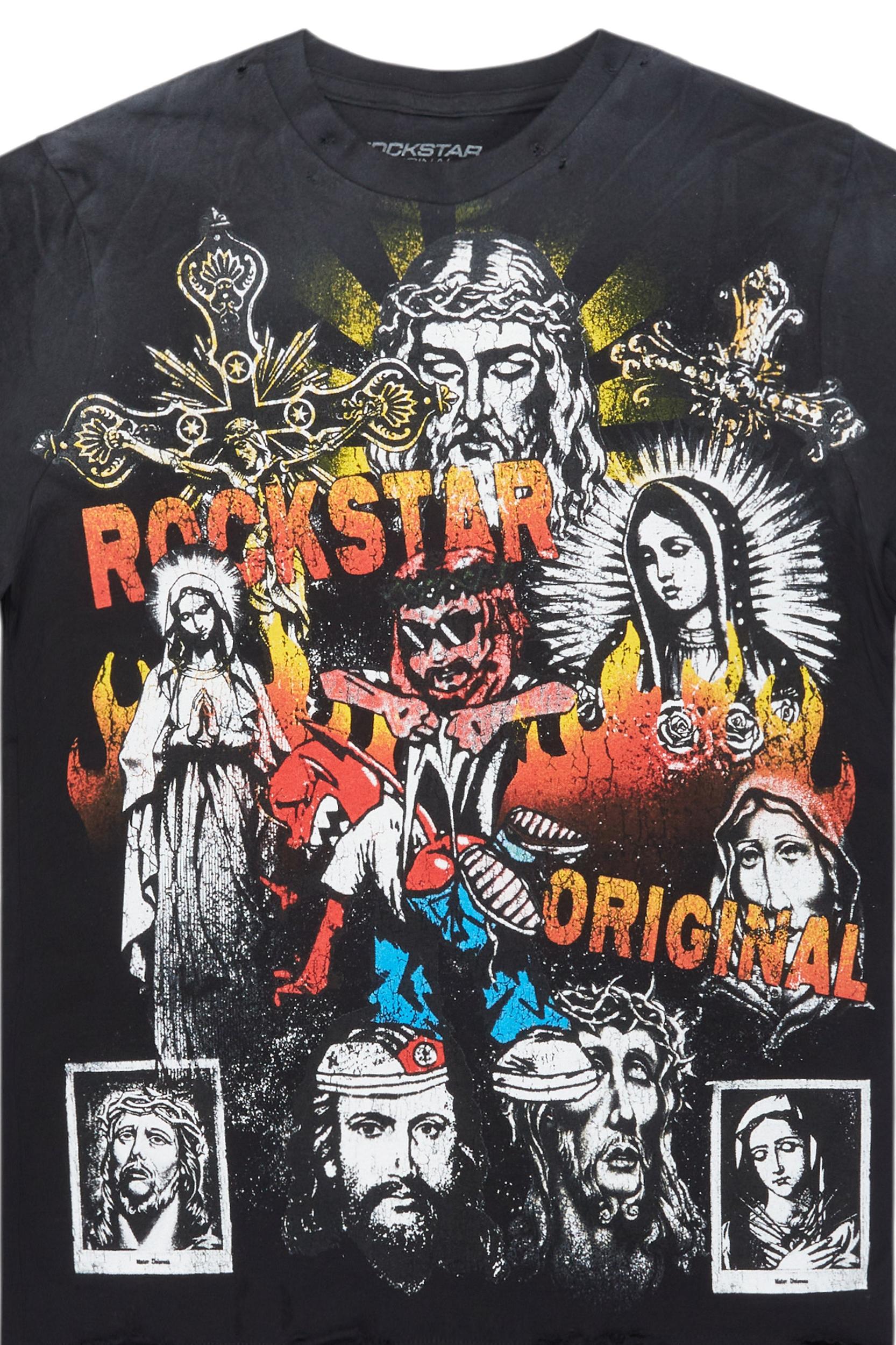 Axion Black Graphic T-Shirt Male Product Image