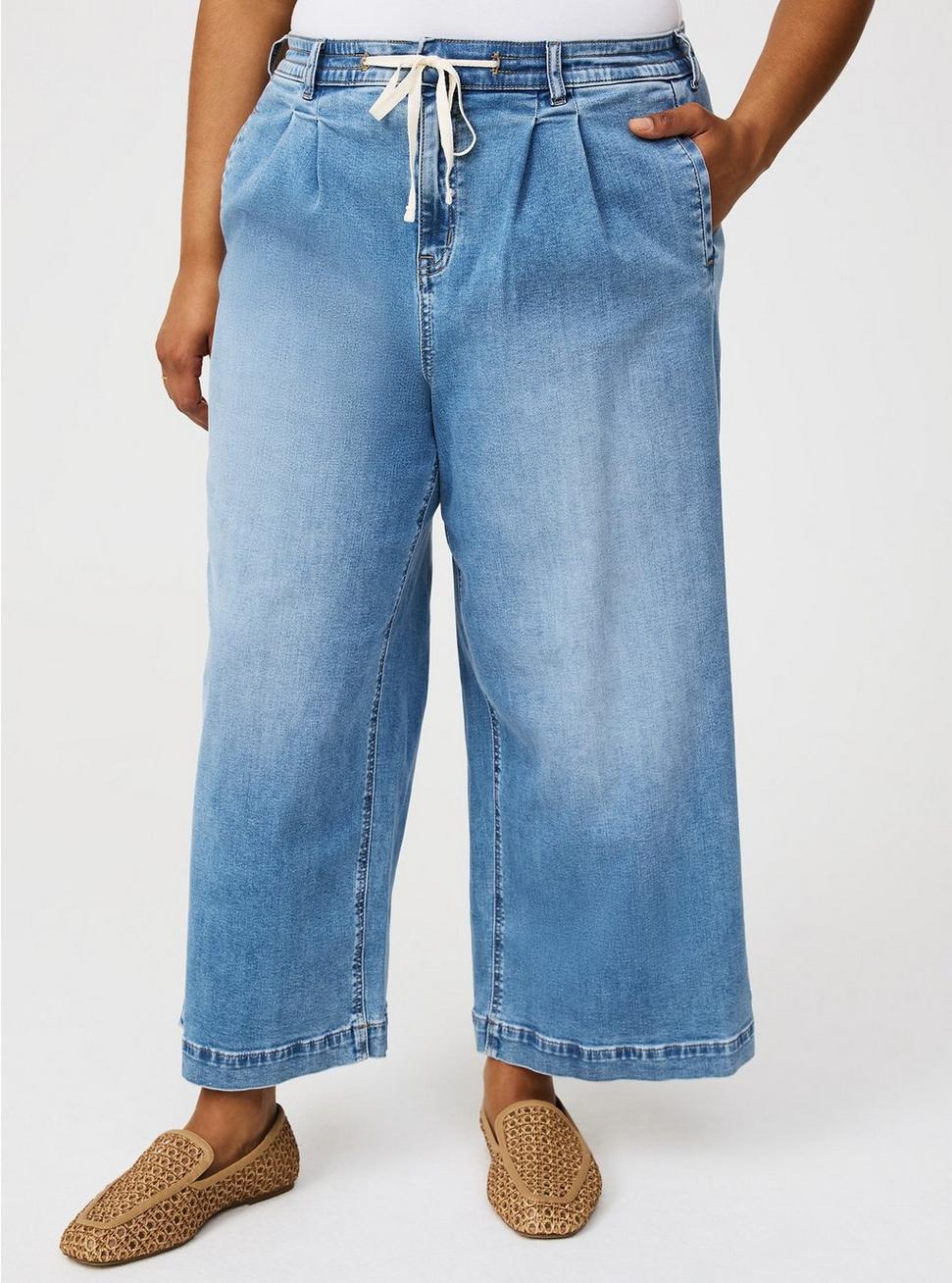 High-Rise Wide Leg Ankle Crop Jean Product Image