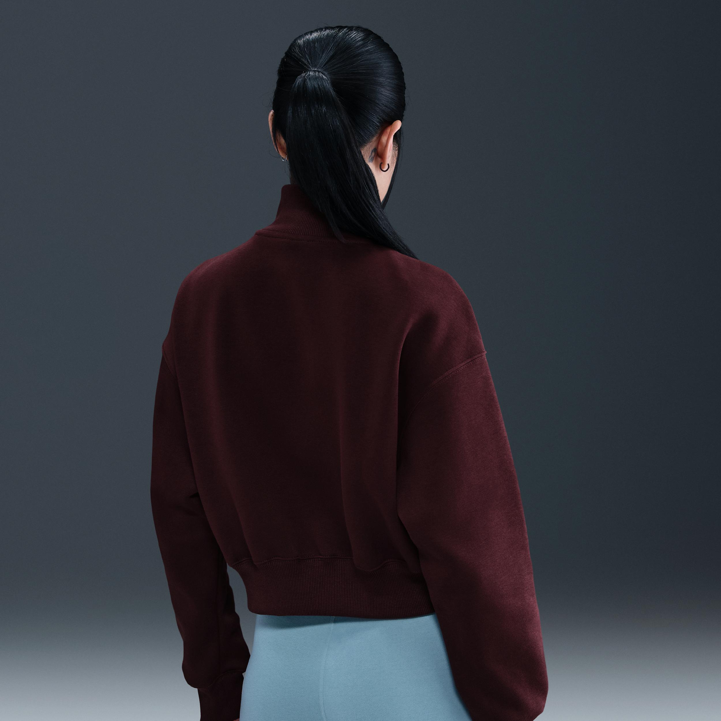 Women's Nike Sportswear Phoenix Fleece 1/4-Zip Cropped Sweatshirt Product Image