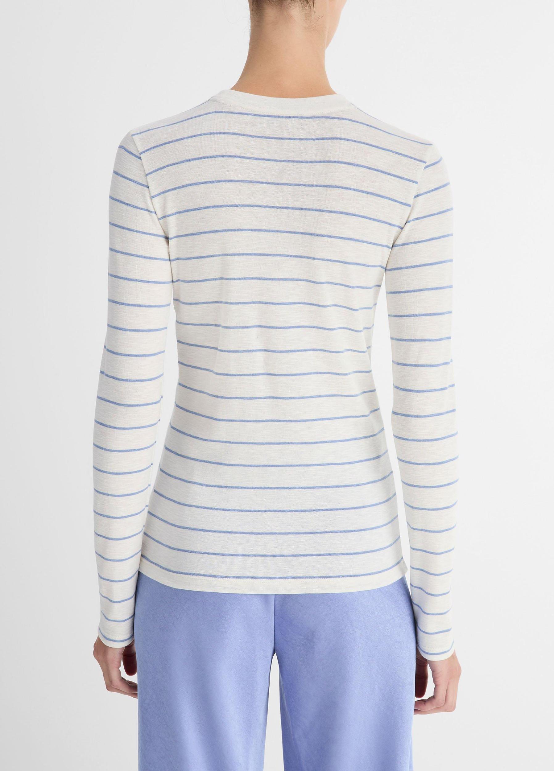 Striped Cotton-Blend Long-Sleeve T-Shirt Product Image