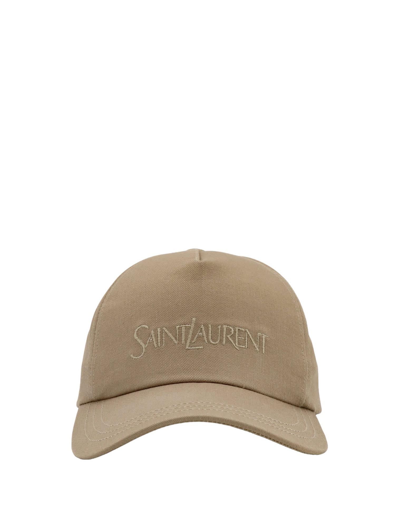 SAINT LAURENT Cotton And Linen Baseball Cap Men In Multicolor Product Image