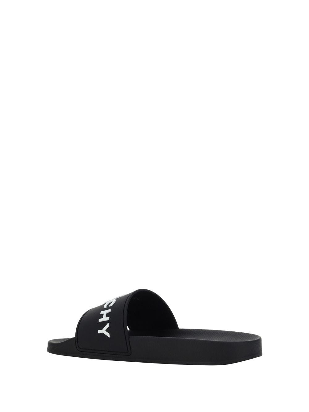 Black Logo-Print Pool Slides Product Image