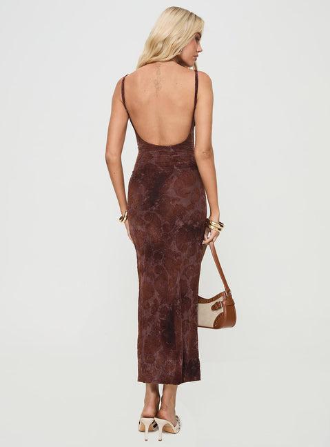 Knox Maxi Dress Chocolate Product Image