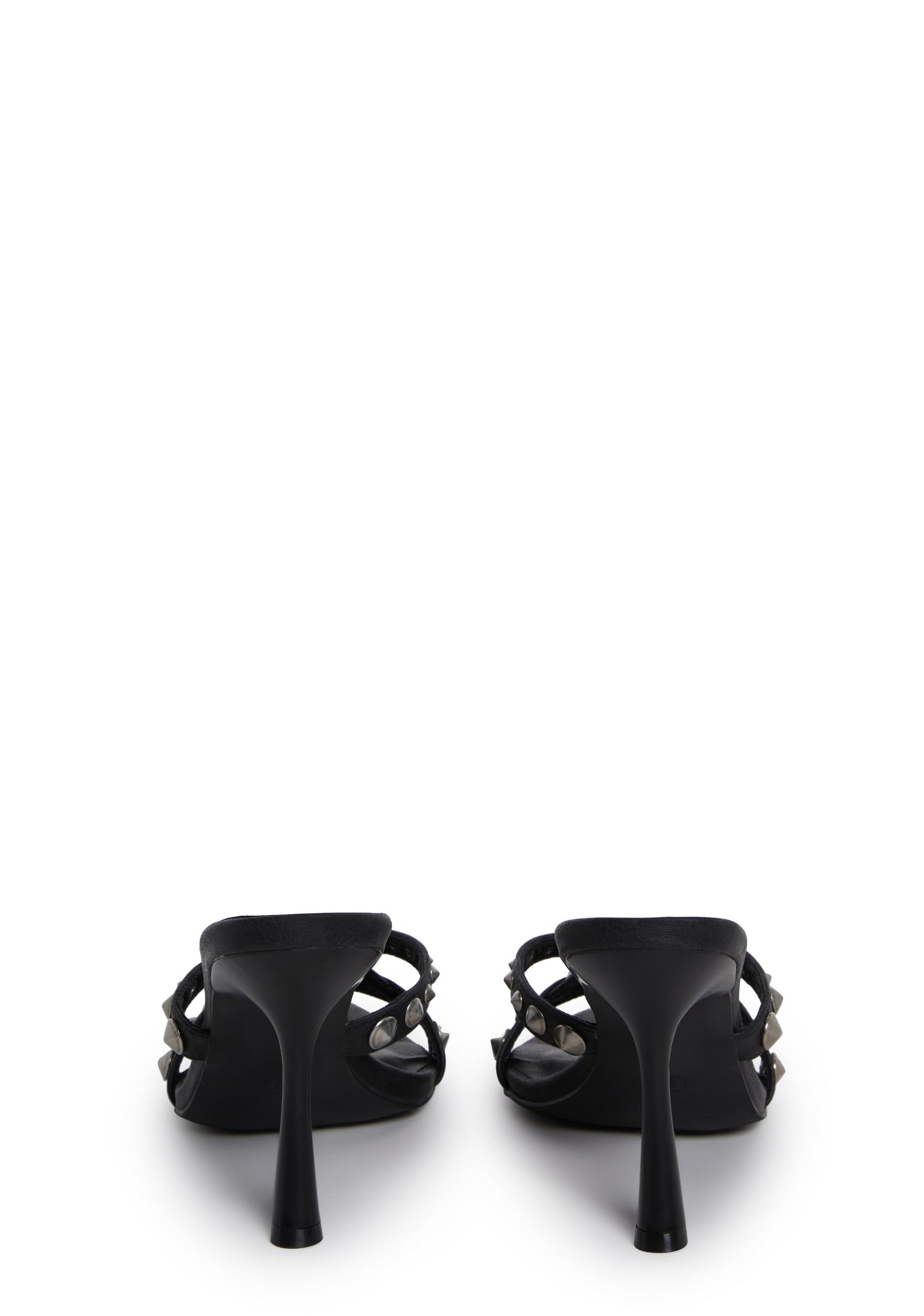 Strappy Studded Mules Current Mood - Black Product Image