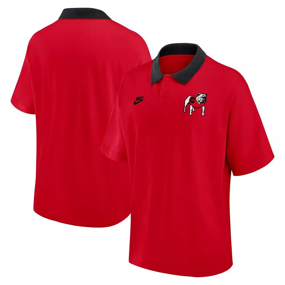 Men's Nike Red Georgia Bulldogs Legacy Jersey Club Polo,  Product Image
