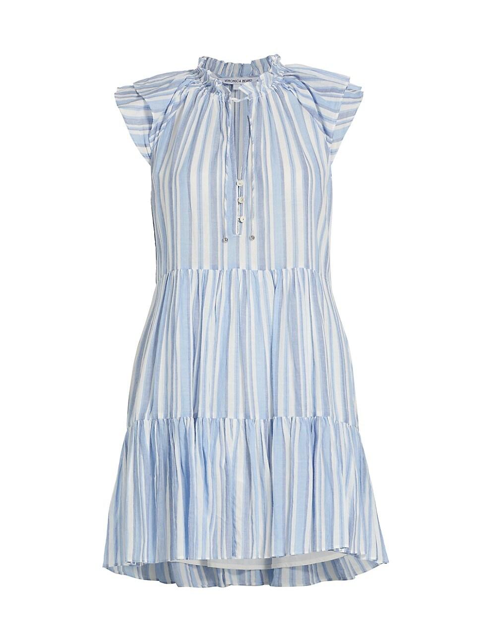 Womens Zee Striped Cotton Minidress Product Image