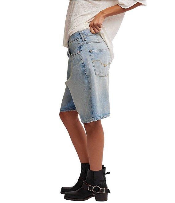 We The Free Montana Mid Rise Bermuda Denim Shorts Product Image