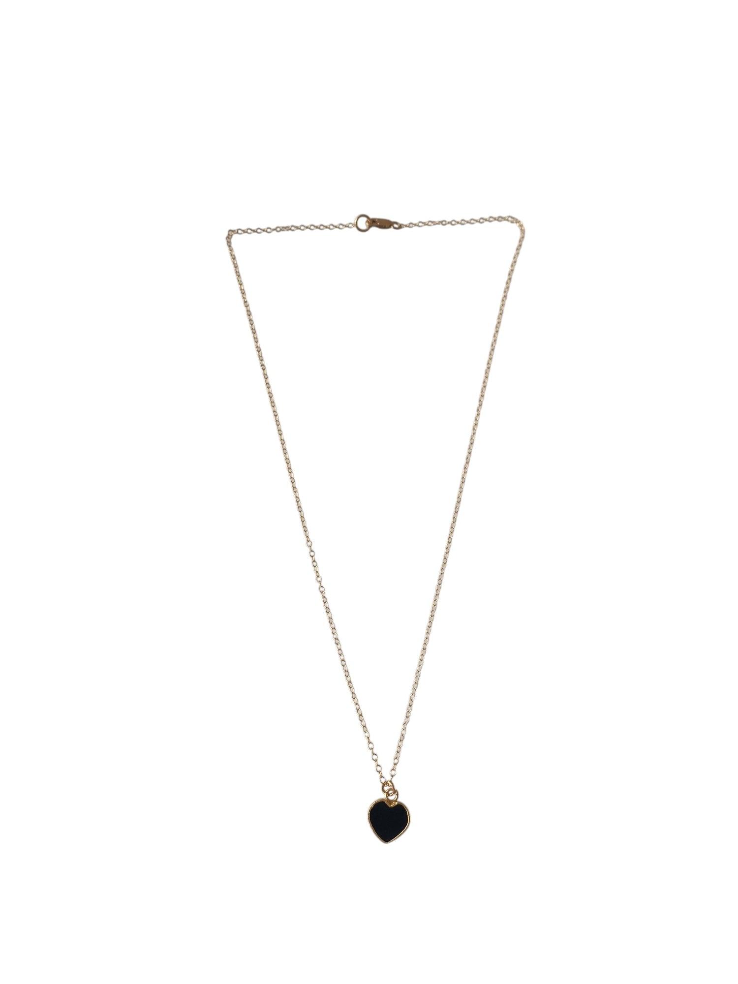 Black Onyx Heart Necklace Product Image