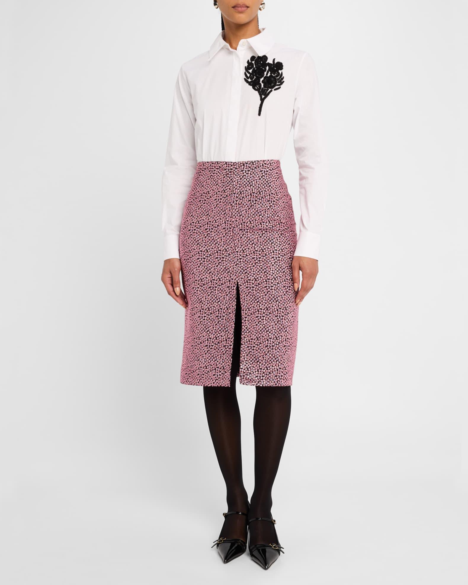 Floral Embroidered Button-Down Shirt Product Image