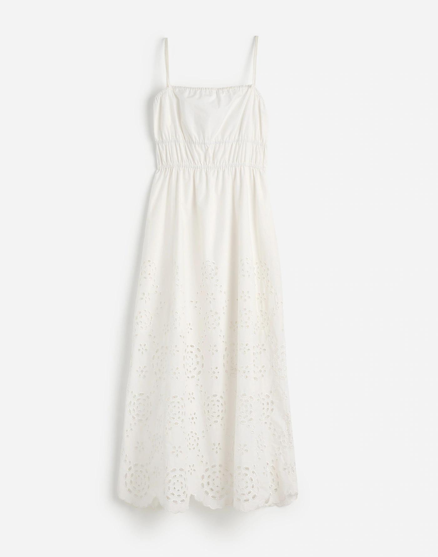 Embroidered Tank Midi Dress in Poplin Product Image