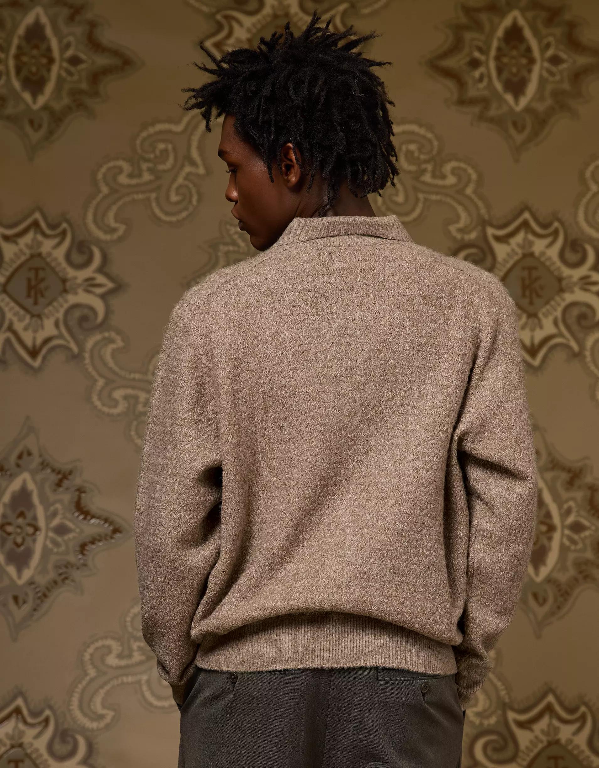 AE x Tru Kolors Long Sleeve Sweater Polo Product Image