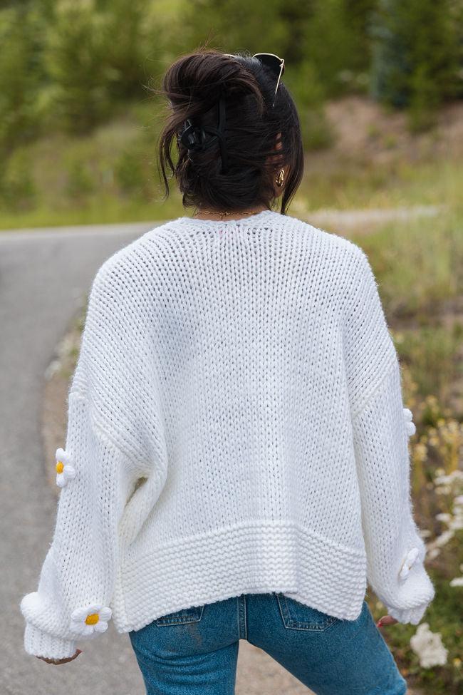 The Way I Feel Ivory Floral Applique Cardigan FINAL SALE Product Image