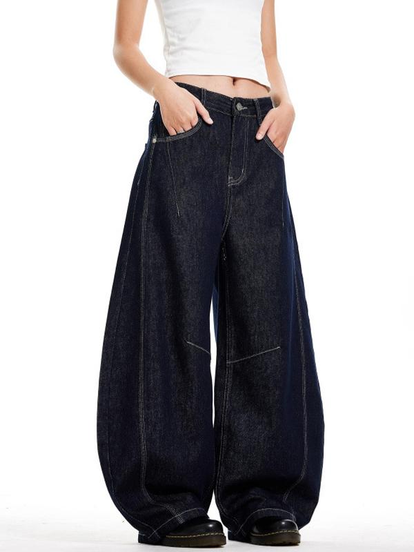 Retro Blue Washed Deconstruction Boyfriend Jeans Product Image
