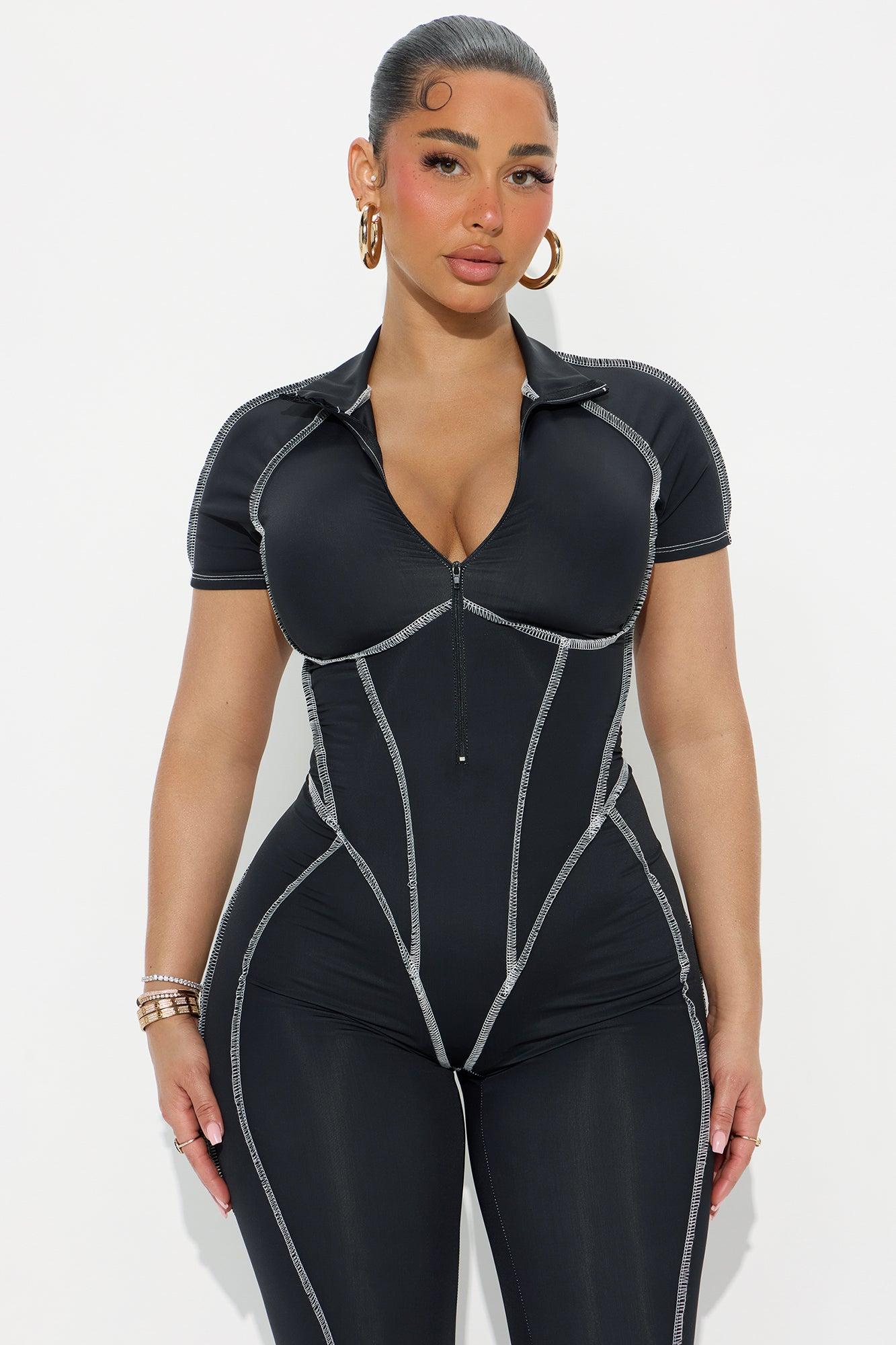 Kissed By You Jumpsuit - Black/White Product Image