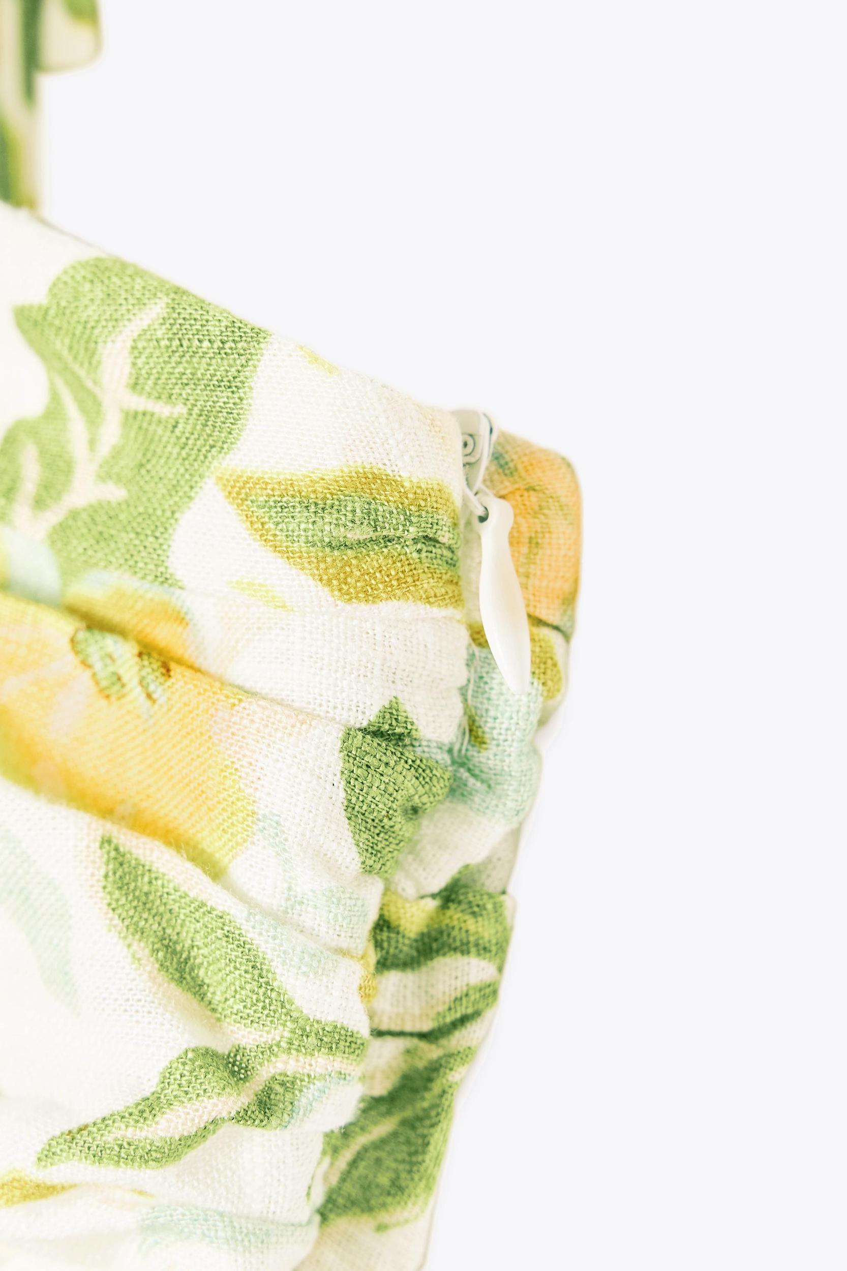 PRINTED LINEN SHORT DRESS Product Image