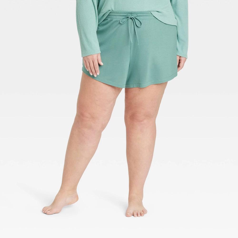 Women's Cooling Jersey Pajama Shorts - Auden™ 3X: Midweight Knit, Flexible Drawstring, 3.5" Inseam Product Image