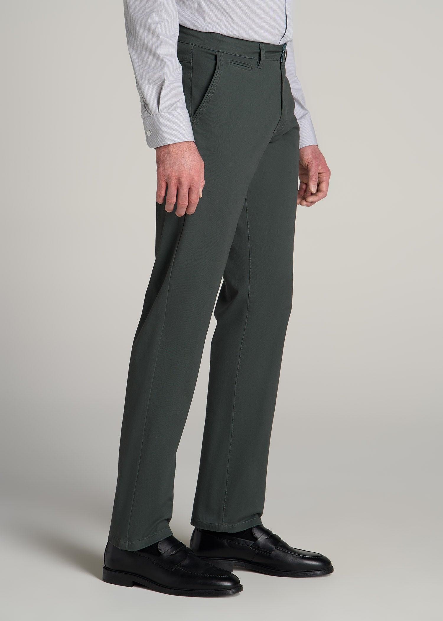 J1 STRAIGHT Leg Chinos for Tall Men in Soft Green Male Product Image