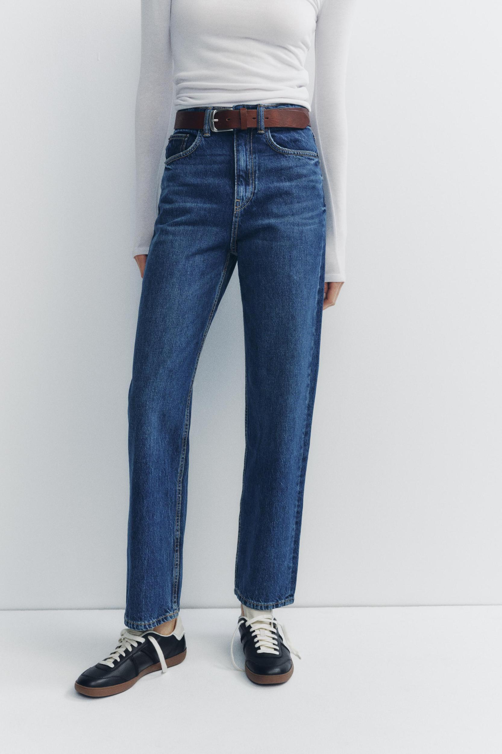 HIGH-WAISTED TRF MOM FIT JEANS Product Image