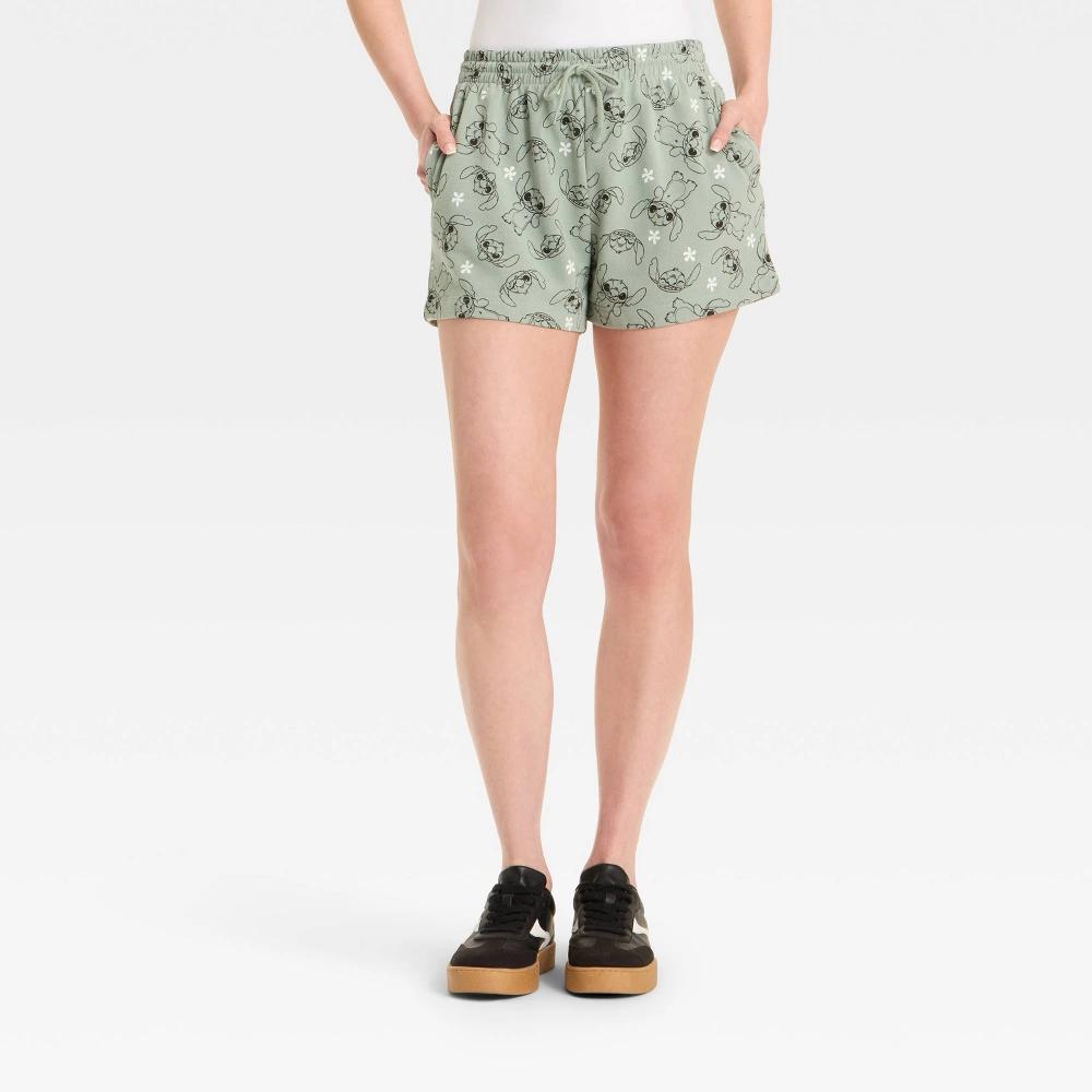 Women's Lilo Graphic Shorts - Green Product Image