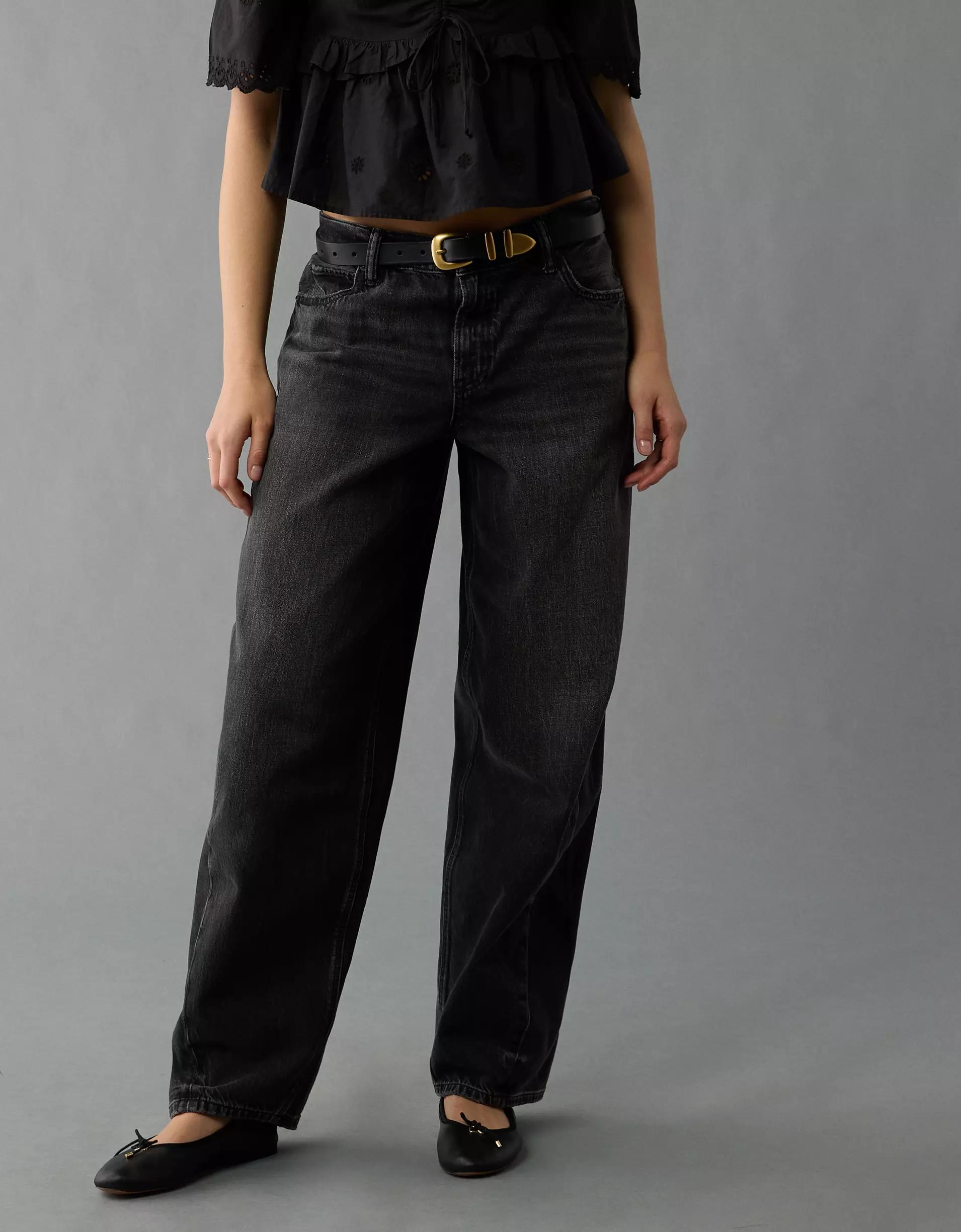 AE Strigid Low-Rise Baggy Barrel Jean Product Image