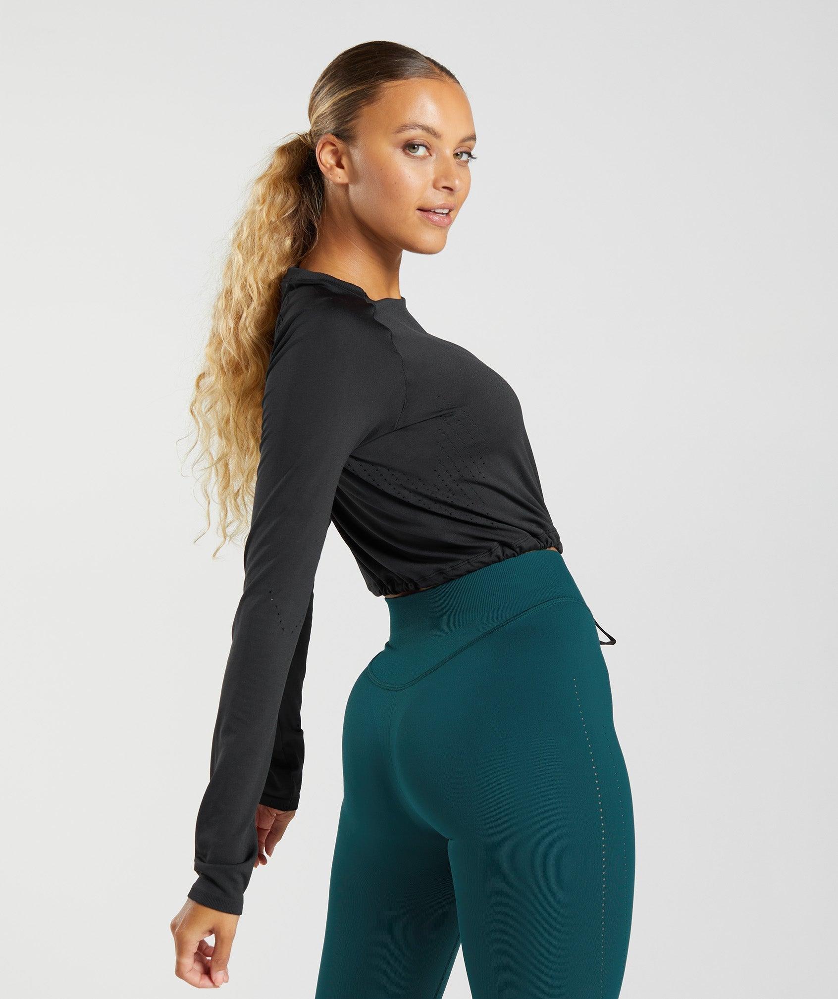 Sweat Seamless Long Sleeve Crop Top Product Image