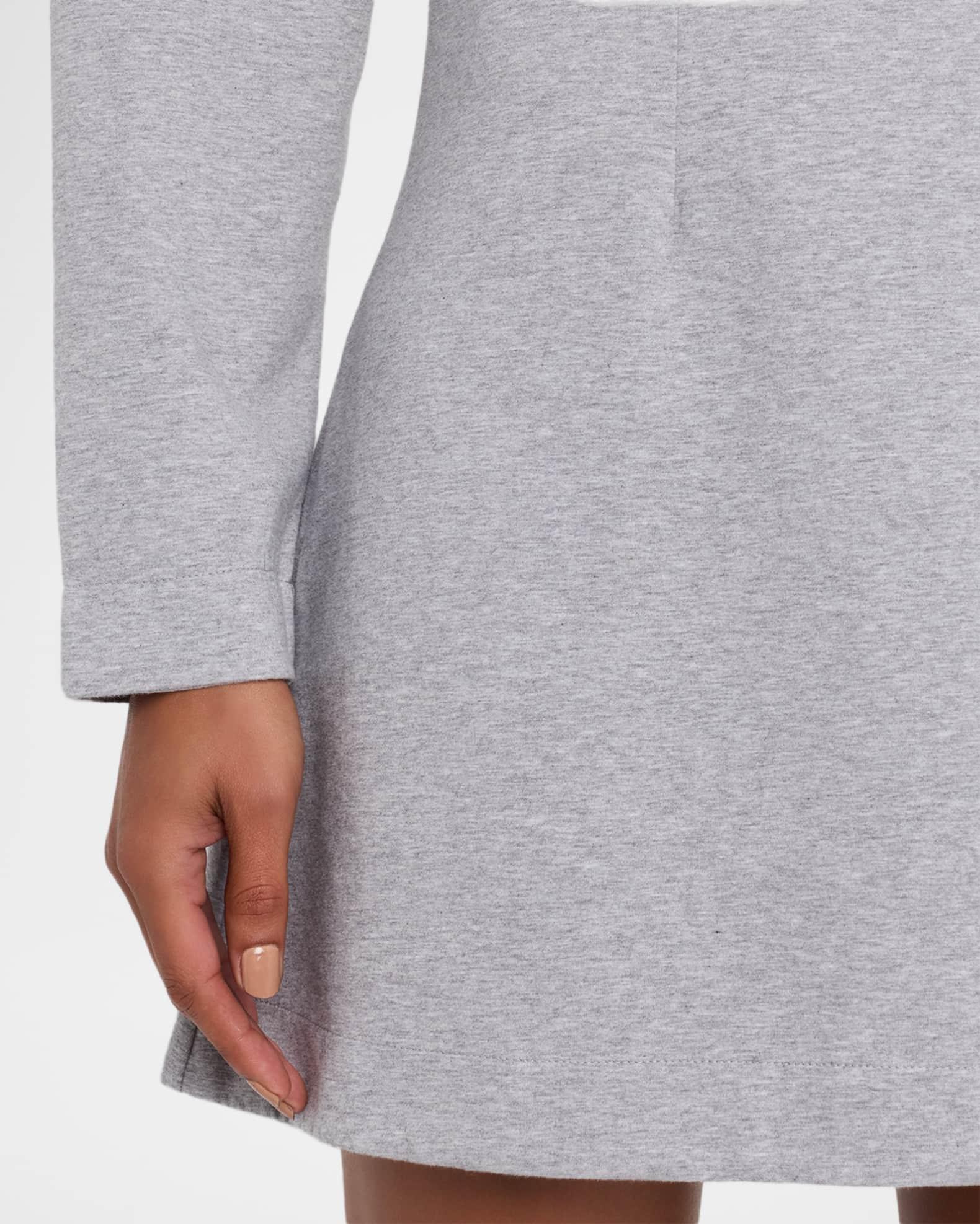 Long-Sleeve Mini Polo Shirtdress Product Image