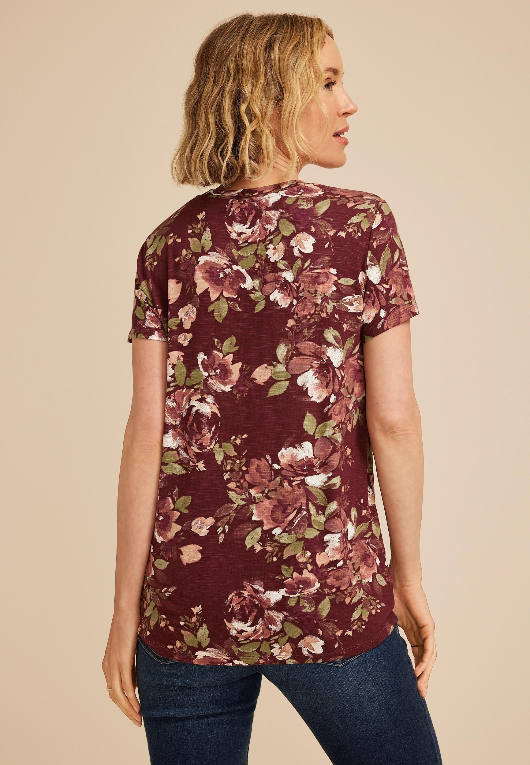 24/7 Kennedy Floral Crew Neck Tee Product Image