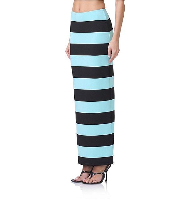AFRM Franny Stripe Printed Matte Scuba Coordinating Maxi Skirt Product Image