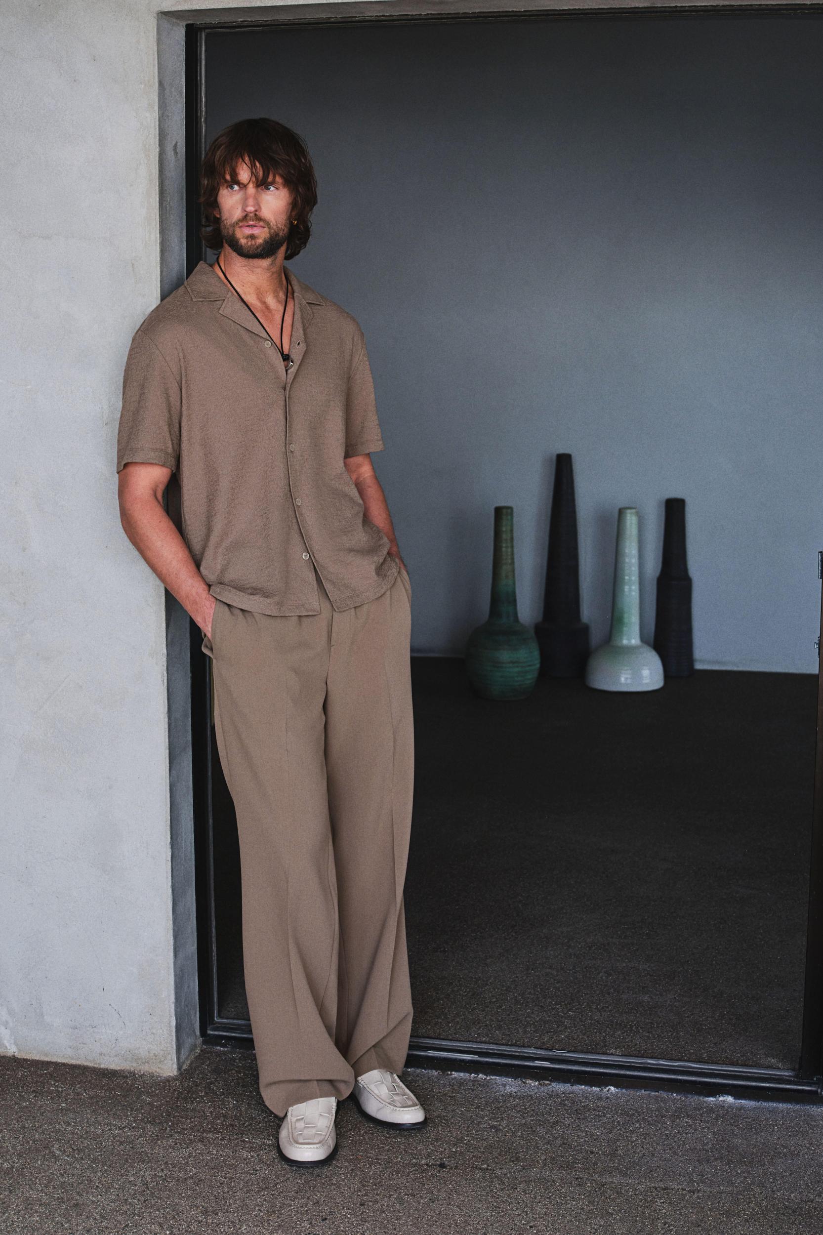 Regular-Fit Jersey Resort Shirt Product Image