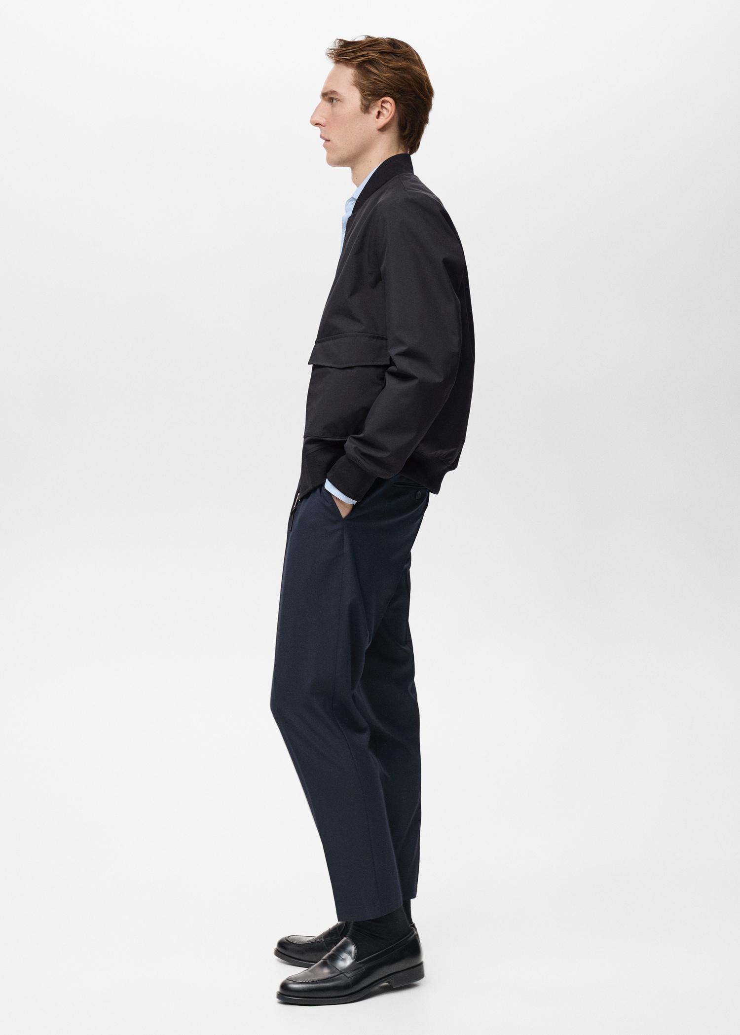 Water-repellent bomber jacket with pockets - Men | MANGO USA Product Image