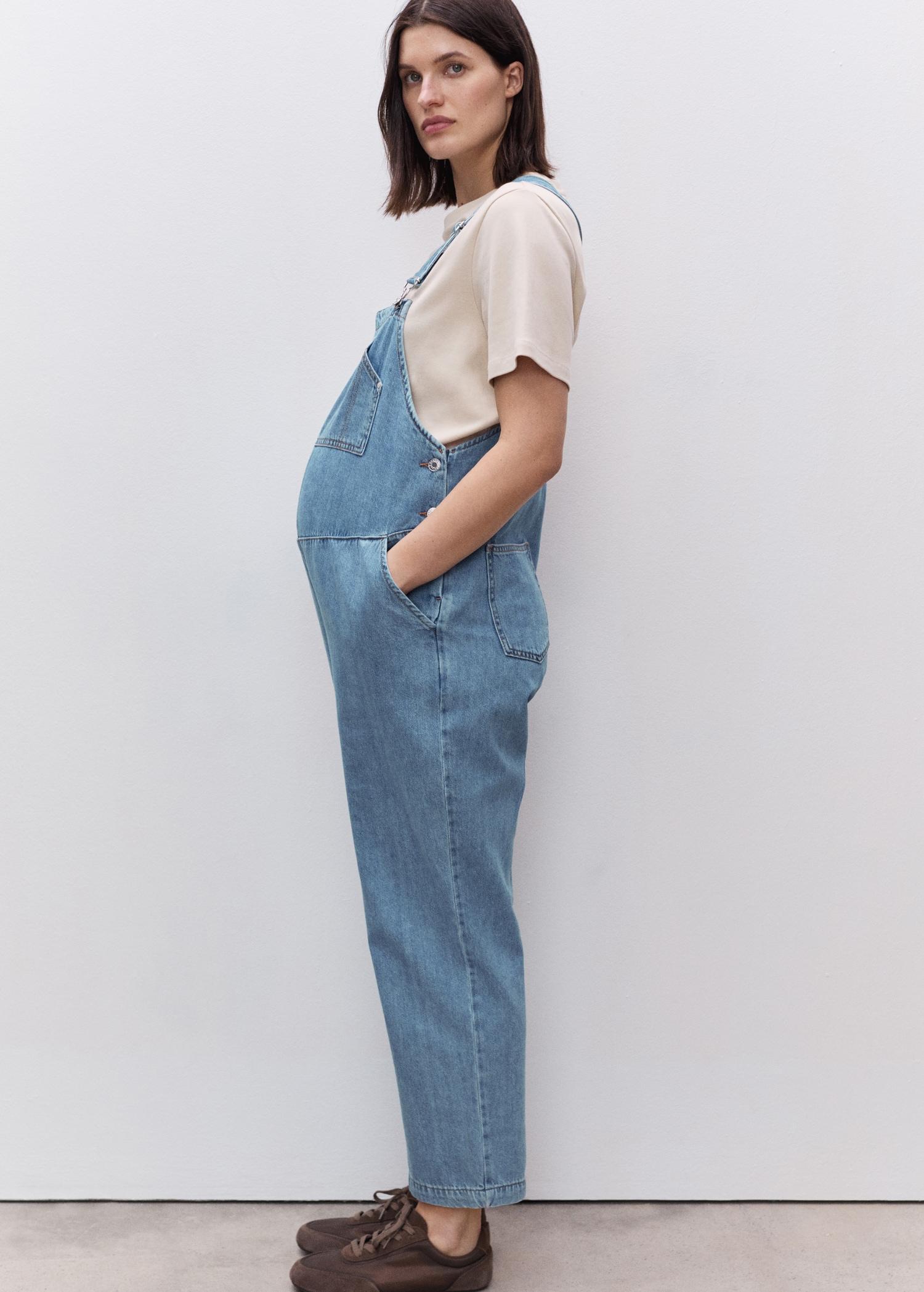 Maternity denim dungarees - Women | MANGO USA Product Image