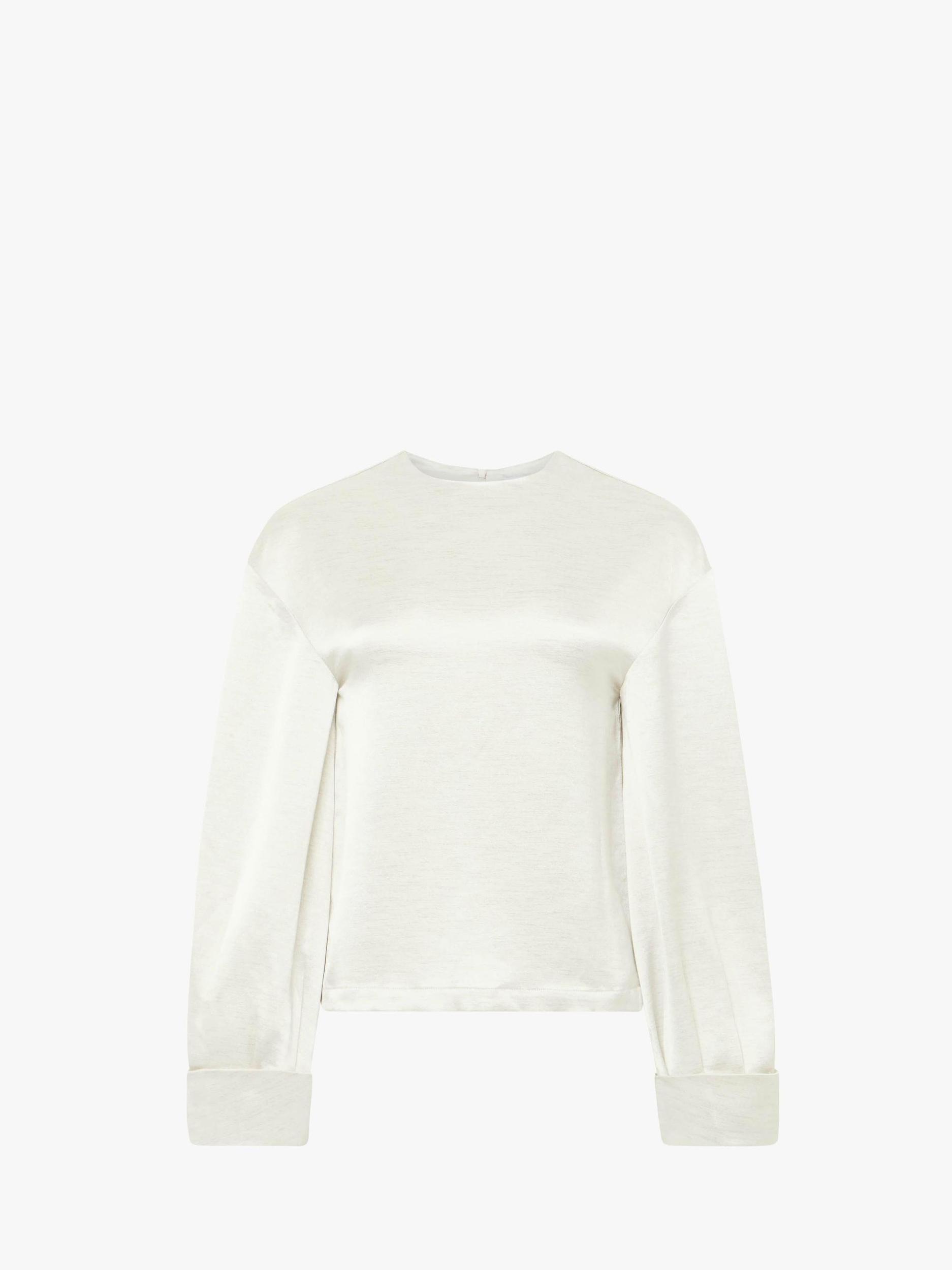 TWISTED SLEEVE SATIN TOP Product Image