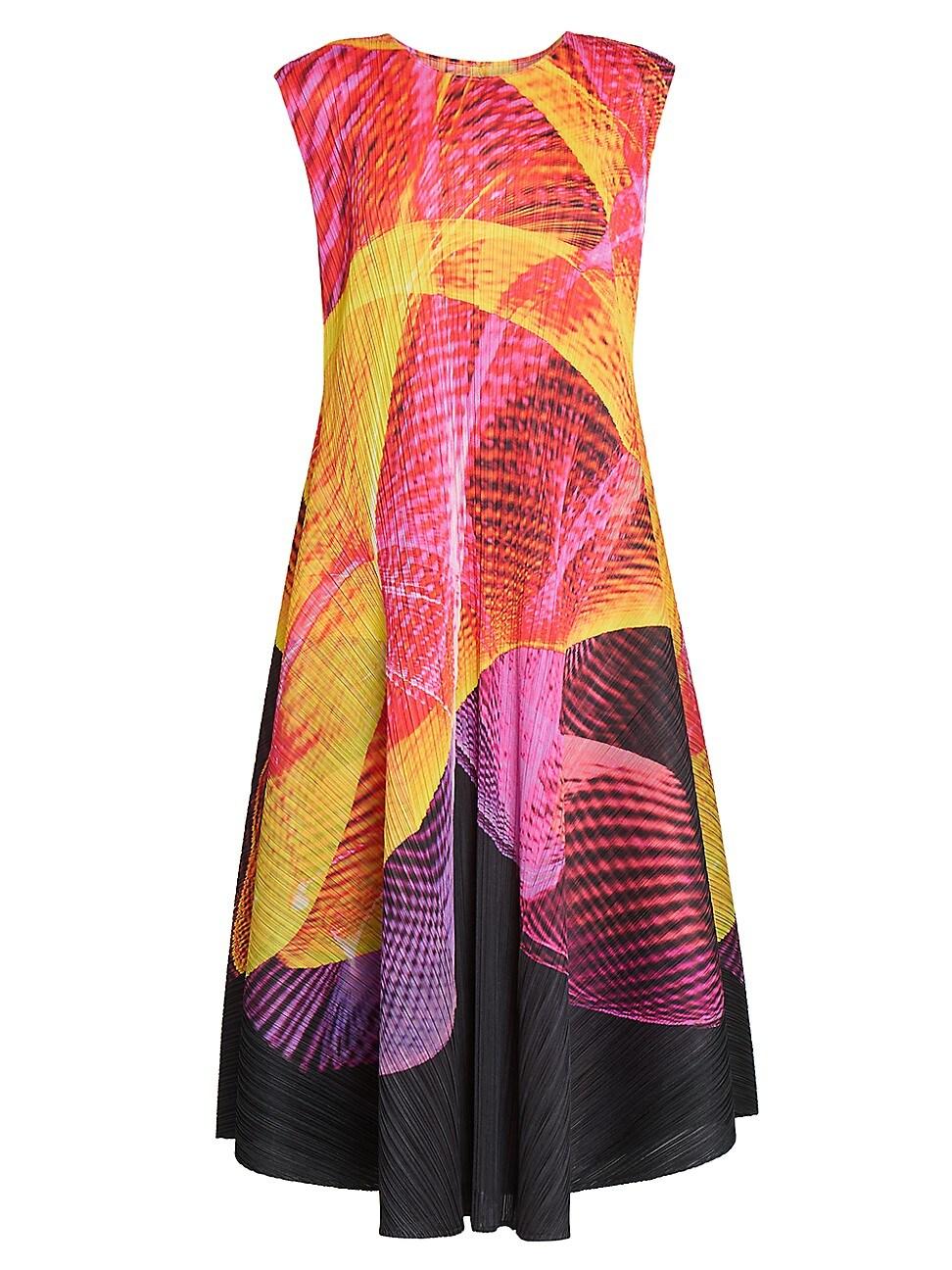 Womens Spectrum Pleated Maxi Dress Product Image