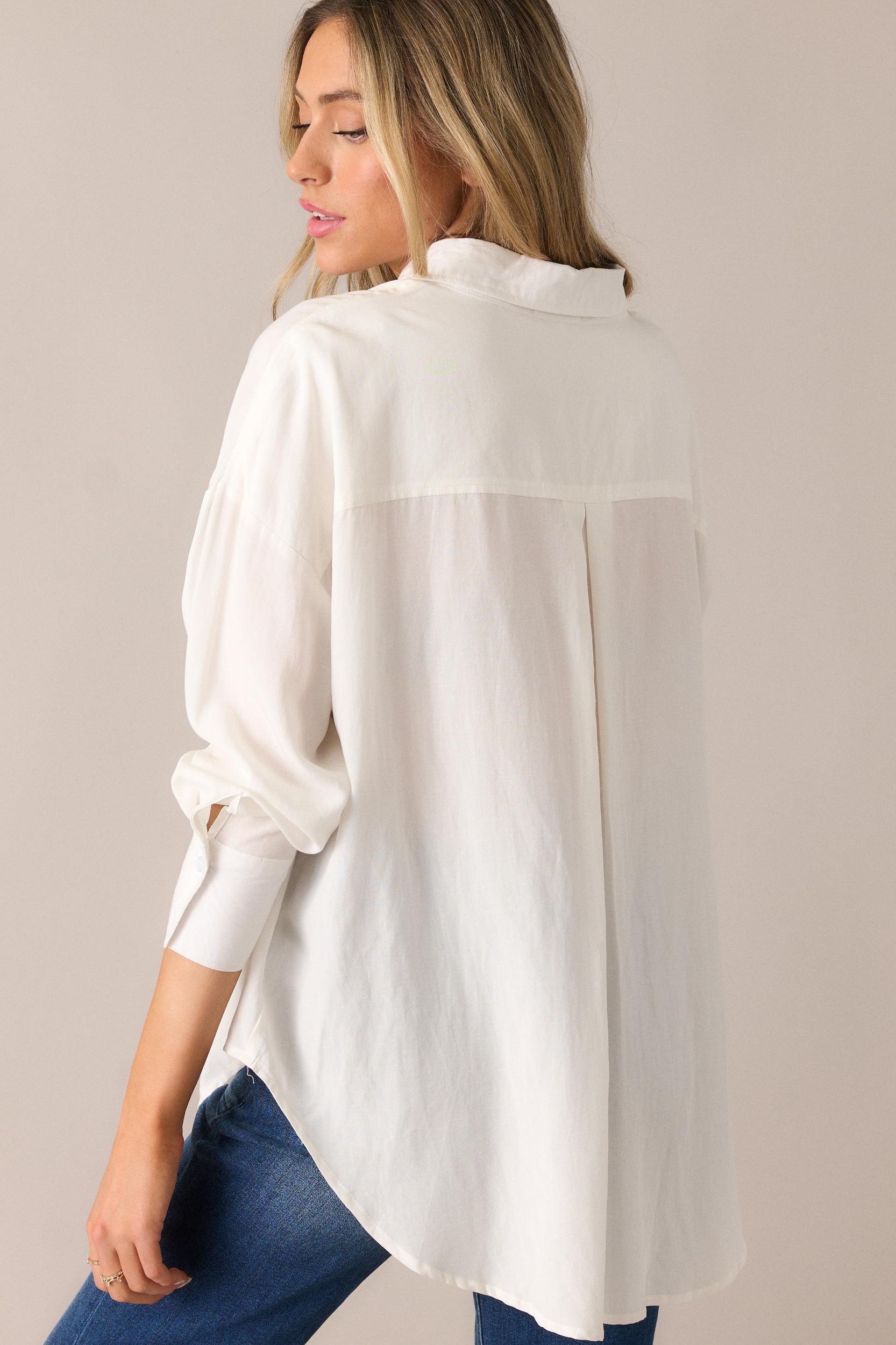 What Will Be Ivory Button Front Top Product Image