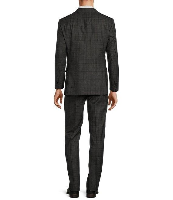 John Varvatos Slim Fit Flat Front Plaid Pattern 2-Piece Suit Product Image