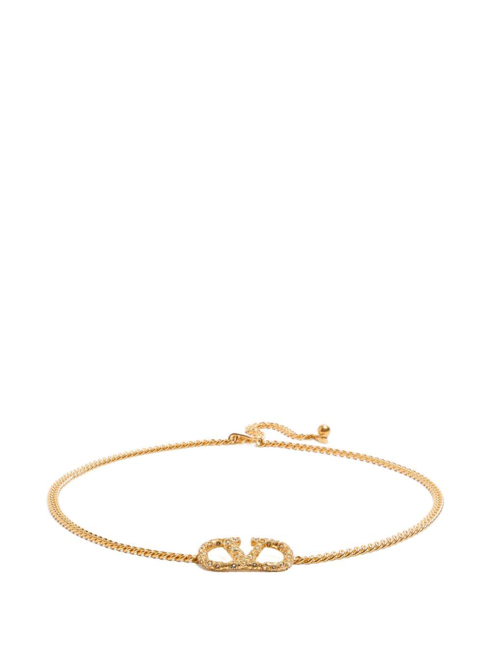 VLogo crystal-embellished belt Product Image