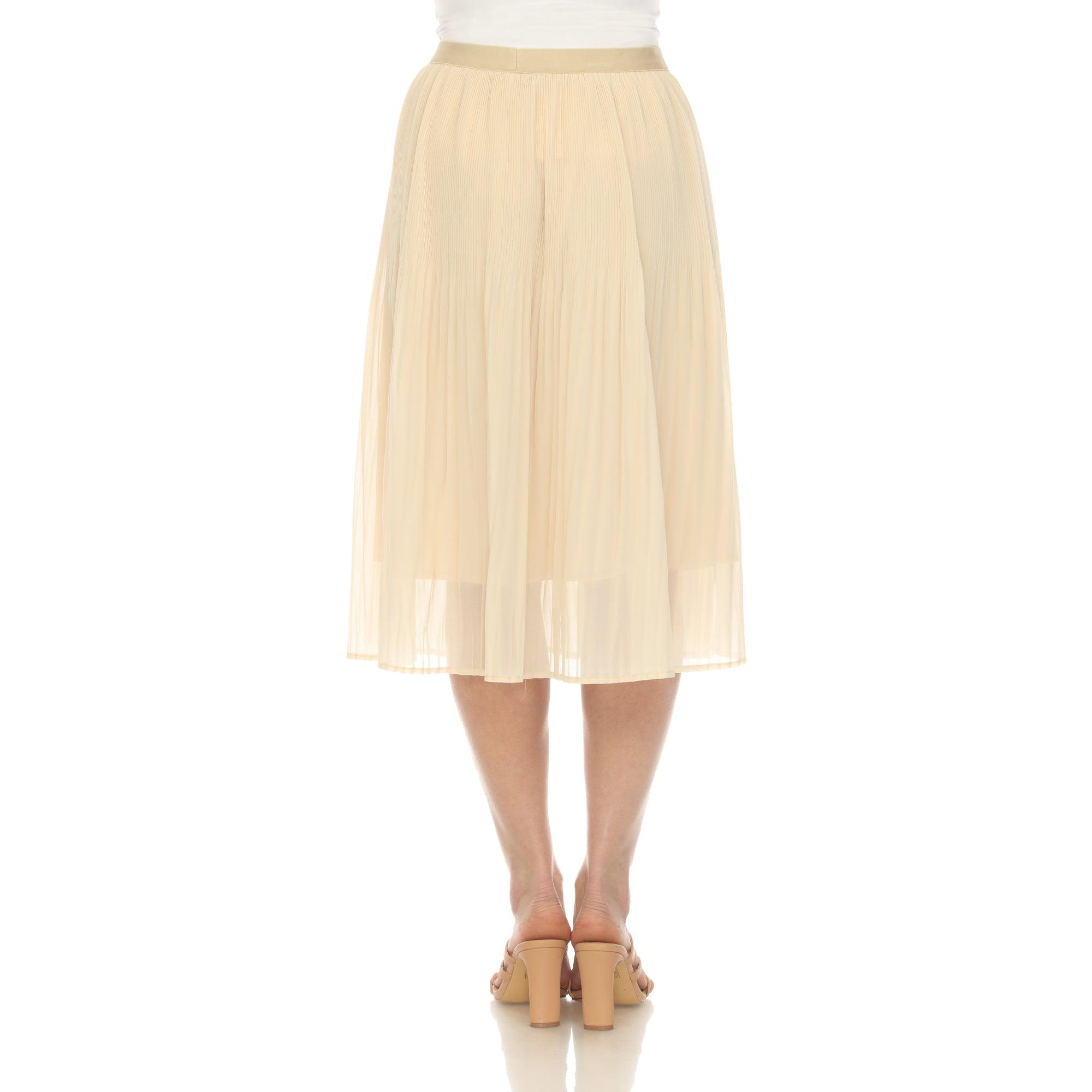 Women's Chiffon Pleated Midi Skirt Female Product Image